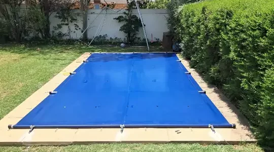 Pool safety cover installed by Wonders Pools
